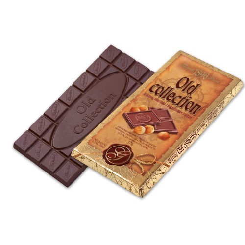  Шоколад ХБФ «Old collection» молочний з подрібненим горіхом,  100г