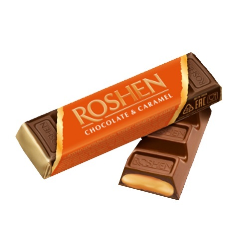  Батон Roshen молочно-шоколадний з карамельною начинкою, 40 г