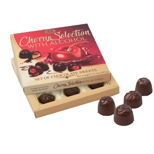  Цукерки в коробці ХБФ «Cherry Selection with alcohol», 145г