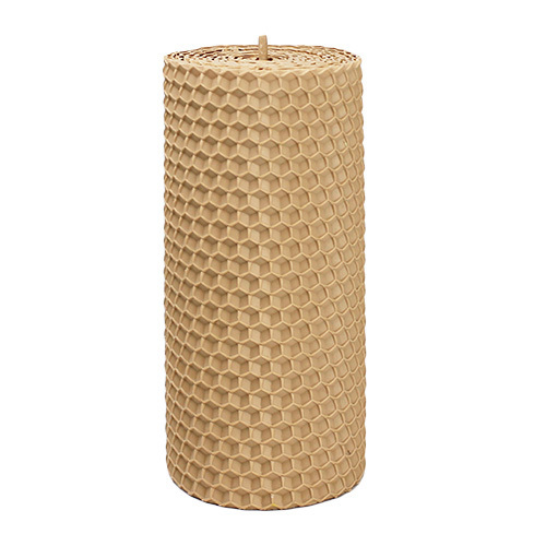  Свічка з вощини бежева, 13*5,5