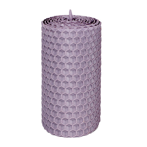  Свічка з вощини лавандова, 8*4,5