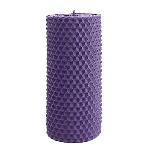  Свічка з вощини фіолетова, 13*5,5