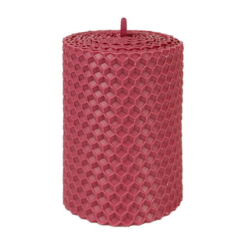  Свічка з вощини фуксія, 8*5,5