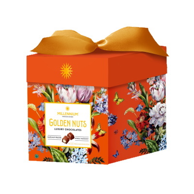 Конфеты Millennium «Golden Nut» с начинкой и целыми орехами, 150г