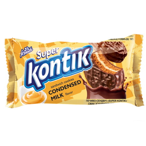 Печенье-сэндвич Super KONTIK со сгущенкой 90г