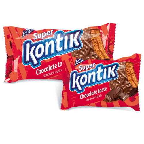 Печенье-сэндвич Super KONTIK шоколадный вкус 90г