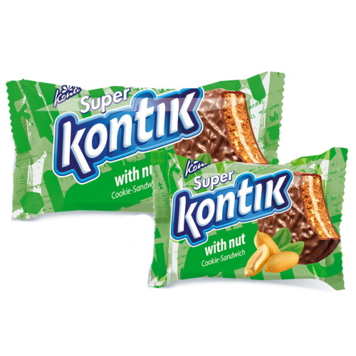 Печенье-сэндвич Super KONTIK с орехом 45г