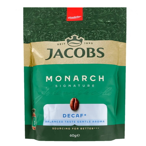  Кофе растворимый Якобс Монарх без кофеина, 60г